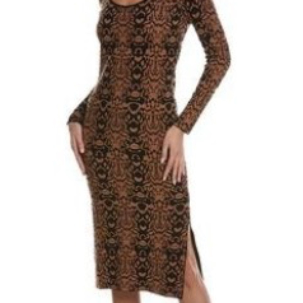 Elie Tahari Jacquard Slim Midi Dress
